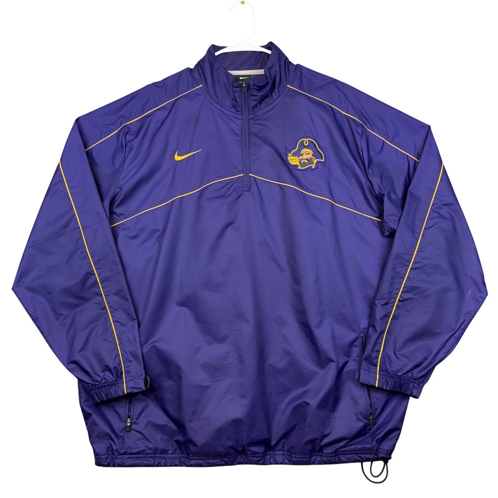 East Carolina Pirates Jacket‎ Mens XL Purple NCAA Football Nike Quarter Zip